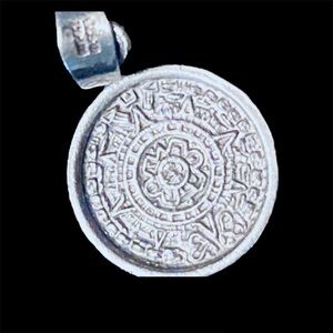0.925 Silver Mayan Calendar/Zodiac Pendant